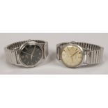 Two gents stainless steel manual wristwatches a Marvin and an Accurist.Condition report intended