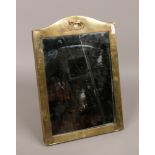 A brass framed World War I Officers strut mirror Berkshire Yeomary.