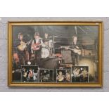 A large framed Beatles Forever poster possibly Pace Menerva, 59cm x 90cm.