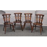 A set of four Ercol Prince of Wales back chairs.