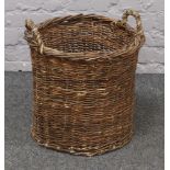 A vintage twin handle basket.