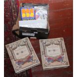 A box of stamps in albums and loose to include Stanley Gibbons Royal Wedding stamp album H.R.H