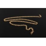 A 14ct gold flat mariner chain necklace, 13.36 grams.