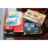 A quantity of boxed children's toys including a set of four Teletubbies poseable figures, Peggy
