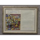 A framed limited edition The Art of Stuart Sutcliffe print, cubism portrait of Elvis Presley.