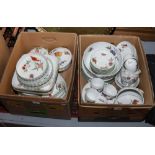 A large Royal Worcester dinner service in the Evesham and Evesham Vale designs including tureens,