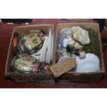 Two boxes of miscellaneous to include Spode, Mintons, Royal Albert, Gray's pottery etc.