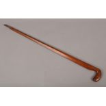 An early 20th century hardwood Sunday stick.