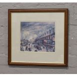 A framed signed limited edition Terry Gorman print, view of Templeborough Sheffield.