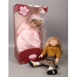 A boxed Gotz collectors doll designed by Hildegard Gunzel, along with a Marie Luise Schulz white
