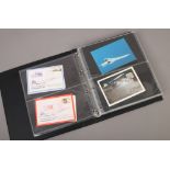 An album of Concorde ephemera to include first day covers, flown covers, stamps, postcards etc.