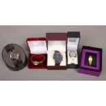 Five boxed ladies and gents wristwatches to include Seiko automatic, Citizen Eco Drive etc.