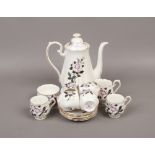 A Royal Albert six place coffee set in the Queen Messanger design.