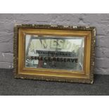 A gilt framed Jameson Irish Whisky advertising mirror.