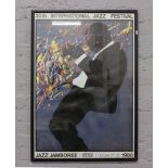 A large framed poster 30th International Jazz Festival, Jazz Jamboree, Warsaw Poland 1988.