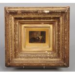 Attributed to Sir Edwin Henry Landseer R. A. (1802-1873) miniature oil on copper panel in deep