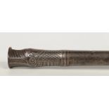 An early 19th century Mughal Indian gun barrel. Damascened and with gold embellishments. The
