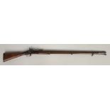 A P53 Tower pattern three band percussion rifle with Schneider conversion .577. With walnut