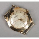 A gentleman's Gruen Precision Auto-Wind 14 carat gold cased watch head having integral lugs. With