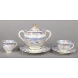 A quantity of Rockingham tea and coffee wares in the French Empire style with horse's tail and