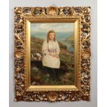 F. Sargent (British 19th century) oil on canvas in carved giltwood Florentine frame with open