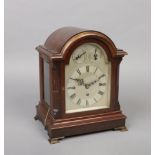 An early 20th century mahogany cased 8 day triple fusee bracket clock by Winterhalder & Hofmeier.