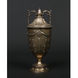 A George V silver twin handled trophy by George Nathan & Ridley Hayes. Embossed with acanthus