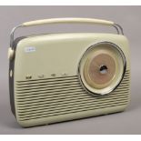 A vintage Bush TR 82C battery powered radio.