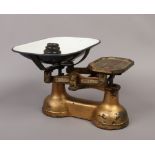 A set of Pearlman & Co. scales with weights.