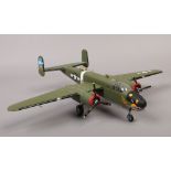A Franklin Mint Diecast metal Pacific B25 Mitchell Bomber (Rough Raiders). 1:48 scale.
