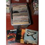 A box of L.P records to include easy listening, pop and rock.
