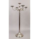 A tall standing 5 branch candelabra, 89cm high.