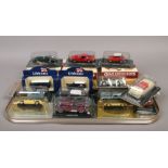 A tray of boxed Diecast model vehicles to include Atlas, Great British Buses, Lledo etc.