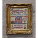 A gilt framed print for John Symons & Co. Devonshire Cyder, along with a framed Bisto print.