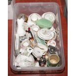 A box of miscellaneous to include Aynsley, Wedgwood, Royal Crown Derby etc.