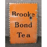 A vintage Brooke Bond tea enamel advertising sign, c.1940. 74cm x 50cm.