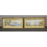 J. Rogers (Early 20th century British) a pair of gilt framed watercolours. Lake scenes