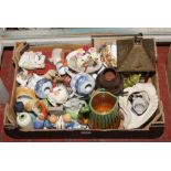 A box of miscellaneous to include Royal Doulton, Goebel, Masons etc.