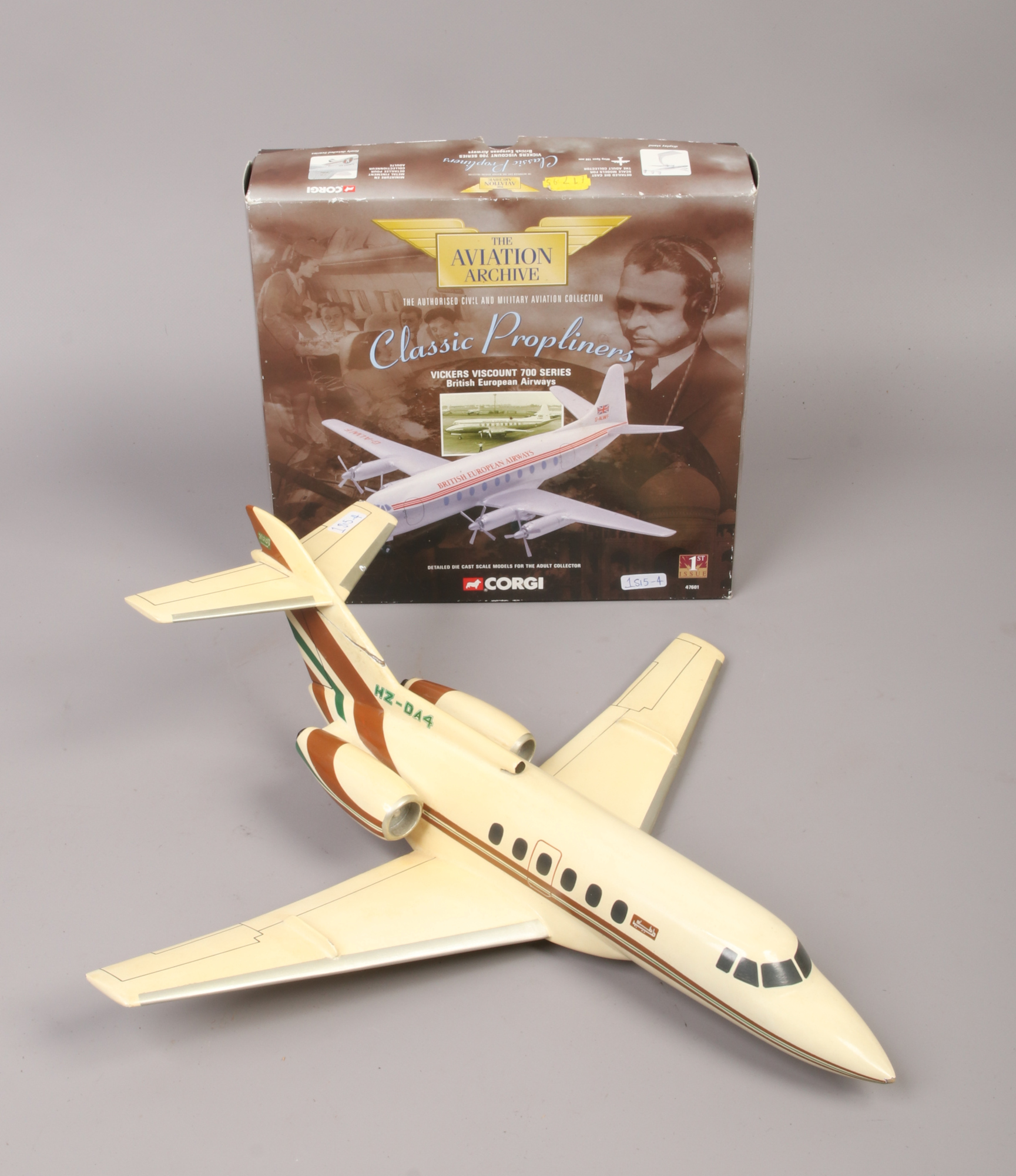 A boxed Corgi Diecast model Vickers Viscount 700 series British European Airways from the Classic