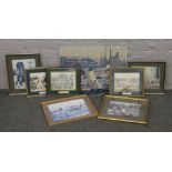 A collection of eight L.S.Lowry prints, Industrial Views.