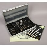 A cased set of SBS Solingen cutlery.