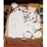 A box of Royal Worcester Evesham pattern tea and dinnerwares, 23 pieces.