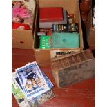 A box of books to include antique bible, amateur photographer handbook, Guinness book of Records