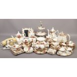 A large quantity of Royal Albert Old Country Roses design to include novelty teapot, coffee pot,