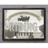 A framed Riding Bitter advertising mirror.