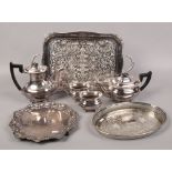 A collection of silver plate to include Viners Alpha plate tea set etc.