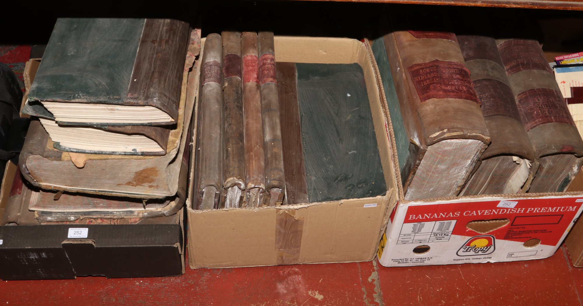 A quantity of 19th century ledger books, approximately 14.