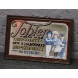 A framed advertising mirror for Tobler Swiss Milk Chocolates c.1974.