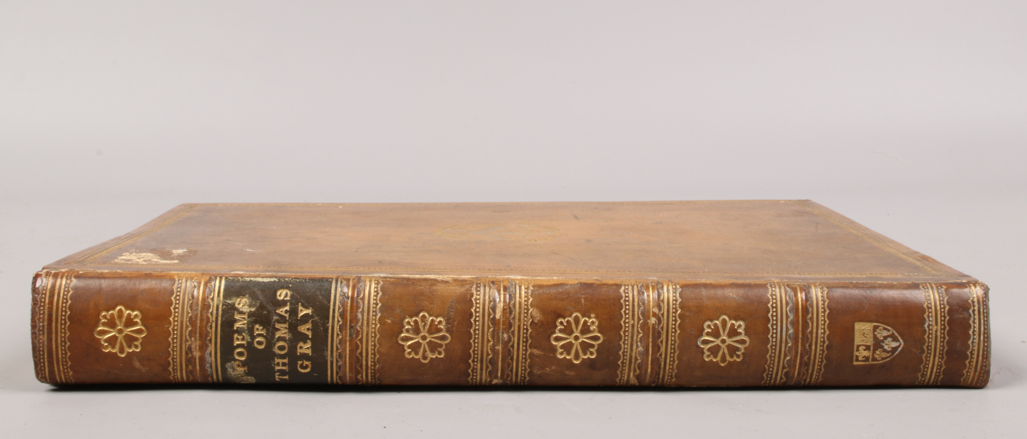 Poems of Thomas Gray leather bound edition Eton College, Spottiswoode & Co 1907. Book plate for
