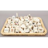 A tray of crested china to include Goss, Arcadian, Palatine etc.Condition report intended as a guide